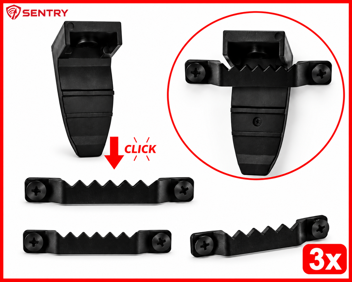 High-quality metal slide bracket designed specifically for SENTRY van alarm units.