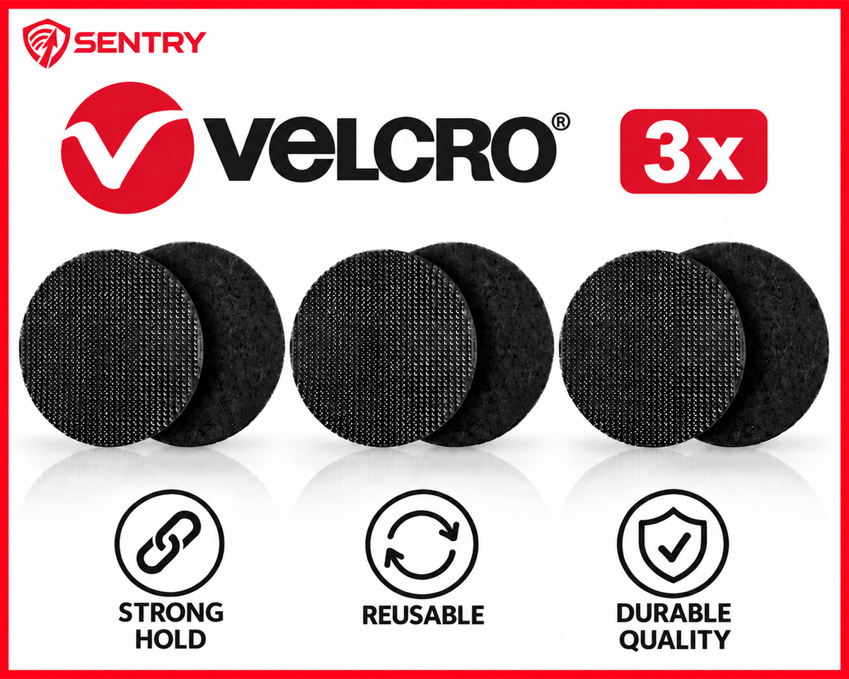 High-quality, original Velcro disc fixings designed for SENTRY van alarm units